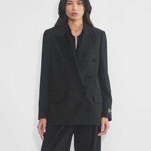 Babaton Black Double-Breasted Blazer
